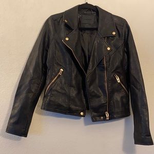 BlankNYC Black Faux Leather Moto Jacket (M)